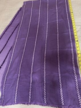 Bajra Nepal Handwoven Pashmina Shawl 70% Cashmere 30% Silk Purple Wrap